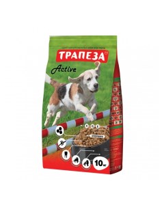 Корм Актив для энергичных собак при длительных нагрузках 10 кг Трапеза
