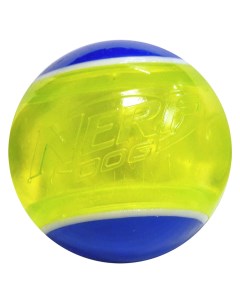 Мяч светящийся прозрачный 8 см синий зеленый 159 г Nerf