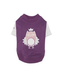 Хлопковая футболка Полночь с аппликацией Сова на спине фиолетовый S Pinkaholic