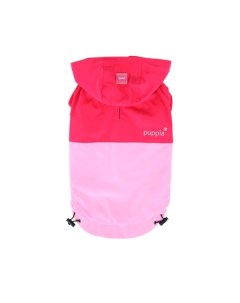 Двухцветный плащ с капюшоном фуксия розовый XL Puppia