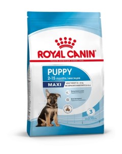 Корм сухой для щенков пород крупных размеров вес 26 44 кг до 15 месяцев 3 кг Royal canin
