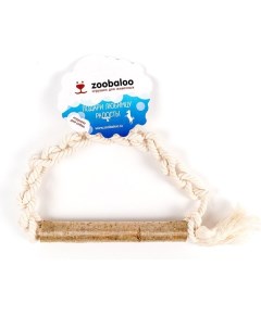 Игрушка для собак плетеное кольцо из каната с апортом из орешника х б 25 см 100 г Zoobaloo