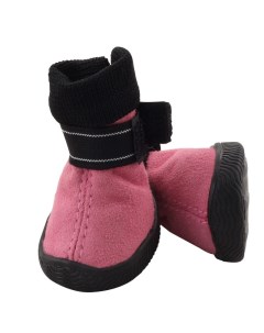 Ботинки для собак розовые с чёрным XS Triol (одежда)