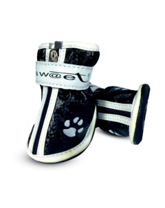 Ботинки для собак черные с лапками S Triol (одежда)