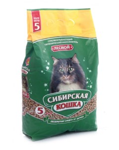 Древесный наполнитель Лесной 6 5 кг Сибирская кошка