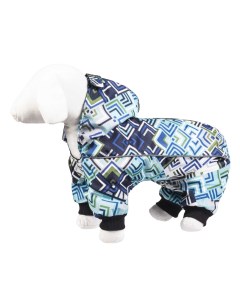 Дождевик с капюшоном для собак малых пород с рисунком морской бриз XL Yami-yami одежда