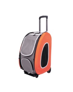 Складная сумка тележка 3 в 1 для собак сумка рюкзак тележка оранжевая 3 2 кг Ibiyaya