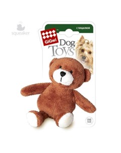 Медведь игрушка с пищалкой 9 см 50 г Gigwi