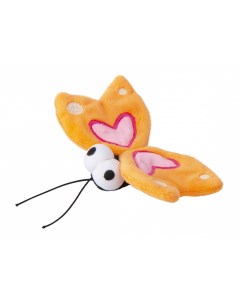 Игрушка для кошек плюшевая бабочка с кошачьей мятой оранжевая 14 г Rogz