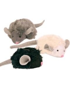 Игрушка для кошки Мягкая мышка с микрочипом пищит при касании 6 5 см 10 г Trixie