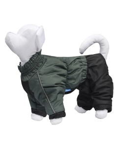 Комбинезон для собак на флисовой подкладке серо зелёный M Yami-yami одежда