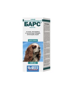 Спрей БАРС для обработки собак от блох и клещей 100 г Агроветзащита