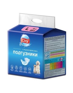 Подгузники 8 16 кг размер L 8шт 200 г Cliny