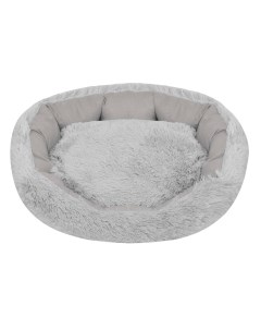 Лежак овальный мягкий Азеллус с подушкой серый 55х45х16 см Tappi лежаки