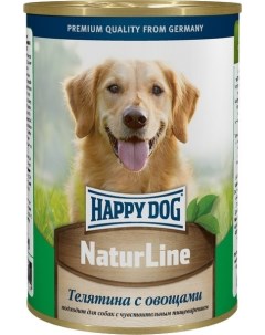 Кусочки в фарше для собак телятиной с овощами 970 г Happy dog