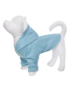 Толстовка для собаки из флиса с принтом Слоники голубая S Yami-yami одежда