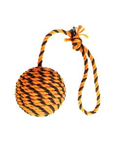 Мяч Броник с ручкой оранжевый черный L Doglike