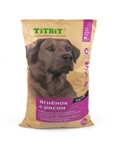 Корм для собак крупных пород ягненок с рисом 13 кг Titbit