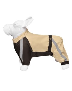 Дождевик для собак Французский бульдог без подкладки на кнопках девочка Бежевый L Tappi одежда
