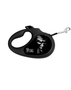 Поводок рулетка для собак R leash рисунок Джокер Черный S M Waudog