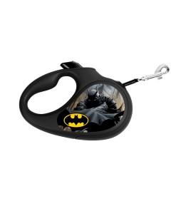 Поводок рулетка для собак R leash рисунок Бэтмен Черный XS XS Waudog