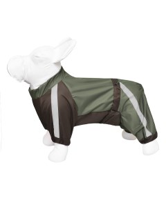 Дождевик для собак Французский бульдог без подкладки на кнопках мальчик Темно зеленый L Tappi одежда