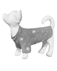 Футболка со звёздами для собак серая XS Yami-yami одежда