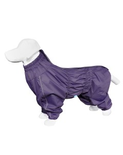 Дождевик для собак серо фиолетовый на гладкой подкладке Лабрадор 62 64 см Yami-yami одежда