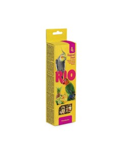Палочки для средних попугаев с тропическими фруктами 2х75 г 150 г Rio