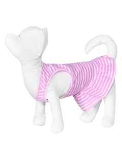 Платье для собаки розовое в полоску L Yami-yami одежда