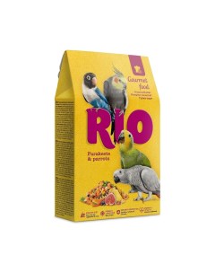 Гурмэ корм для средних и крупных попугаев 250 г Rio
