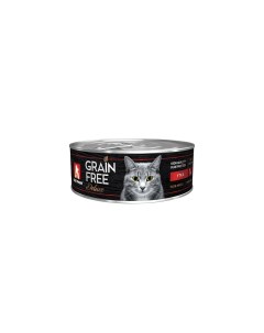 Консервы для кошек GRAIN FREE со вкусом утки 100 г Зоогурман