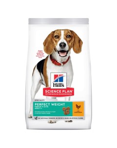 Корм сухой корм для взрослых собак средних пород для поддержания оптимального веса с курицей 12 кг Hill's science plan