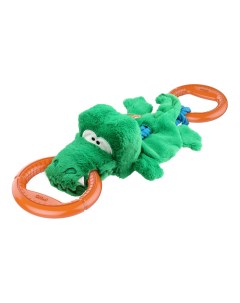 Игрушка Крокодил на веревке с пищалкой текстиль резина веревка 432 г Gigwi