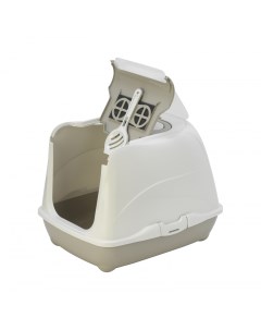 Туалет домик Flip с угольным фильтром 50х39х37см теплый серый 1 2 кг Moderna