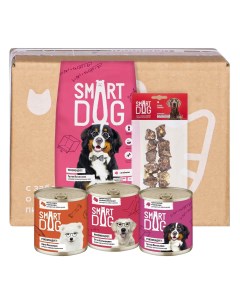 Корм smart Box Мясной рацион для умных собак крупных пород 1 5 кг Smart dog