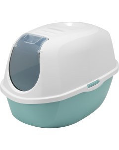 Туалет домик SmartCat с угольным фильтром светло голубой 54х40х41см Moderna