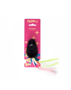 Игрушка для кошек Мышка из натурального меха норки с хвостом из лент 14 г Tappi