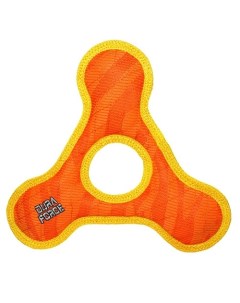 Супер прочная игрушка для собак Треугольник с круглым отверстием оранжевый с желтым прочность 9 10 1 Tuffy