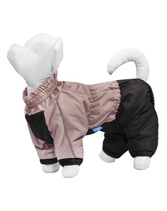 Комбинезон для собак на флисовой подкладке коричнево розовый M Yami-yami одежда