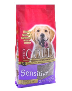 Корм для собак с чувствительным пищеварением с индейкой и рисом 2 5 кг Nero gold super premium