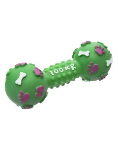 Игрушка для собак Гантель 100 кг зеленая 15 см Yami yami игрушки