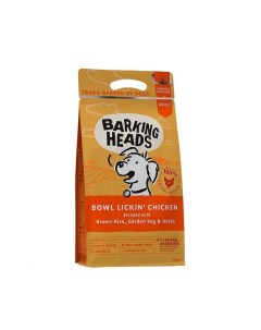 Сухой корм Bowl Lickin Chicken для взрослых собак с чувствительным пищеварением с курицей и рисом 2  Barking heads