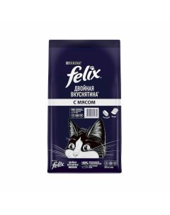 Двойная Вкуснятина сухой корм для кошек с мясом 10 кг Felix