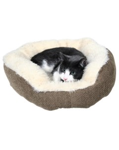 Лежак для кошки Yuma ф 45 см коричневый белый Trixie