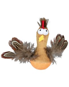 Игрушка Курица с микрочипом и перьями 10 см Trixie
