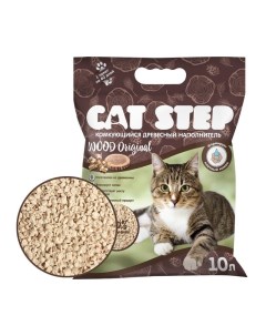 Wood Original наполнитель для кошек комкующийся растительный Cat step
