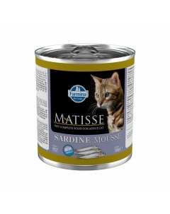 Matisse Mousse Sardine влажный корм для взрослых кошек с сардинами мусс в консервах 300 г Farmina