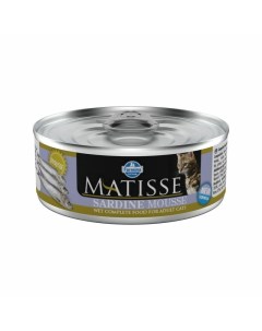 Matisse Mousse Sardine влажный корм для взрослых кошек с сардинами мусс в консервах 85 г Farmina