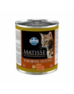 Matisse Mousse Salmon влажный корм для взрослых кошек с лососем мусс в консервах 300 г Farmina